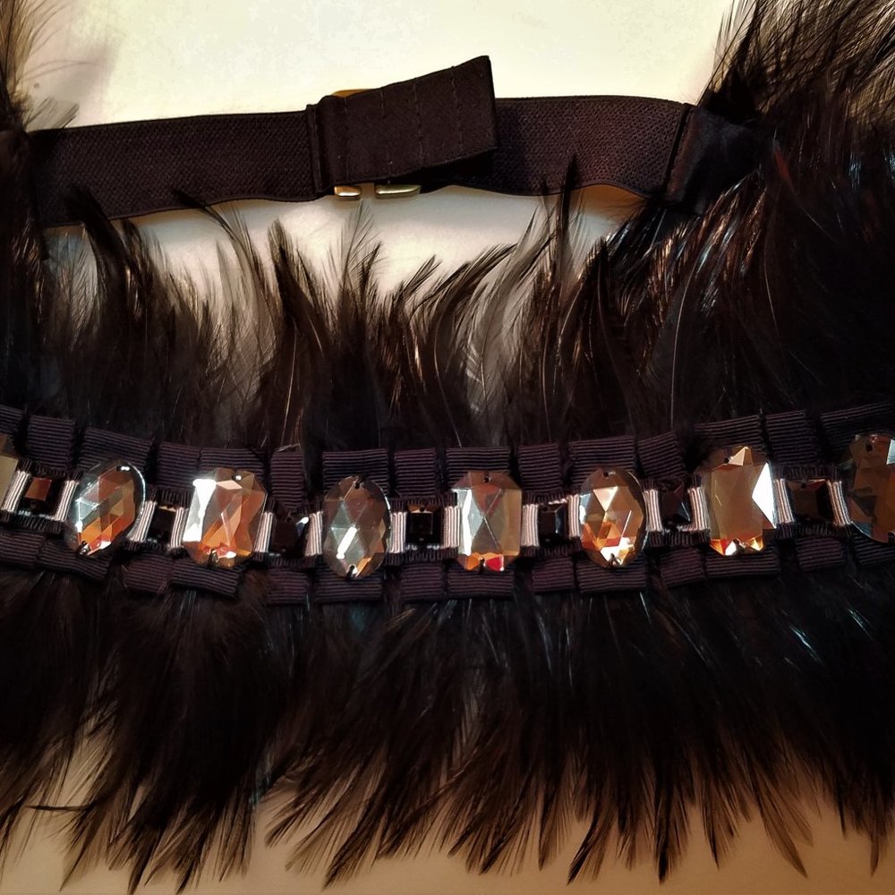 Gorgeous J. Crew Collection Jeweled Feather Belt, NWT Pristine Condition!